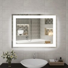 Зеркало с косметическим зеркальцем в ванную с LED подсветкой. LED зеркало. ЛЕД зеркало