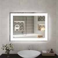Зеркало с косметическим зеркальцем с подсветкой  в ванную с LED подсветкой. LED зеркало. ЛЕД зеркало